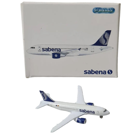 Schabak 1:600 Airbus A-319 Sabena made Germany diecast plane 957/6