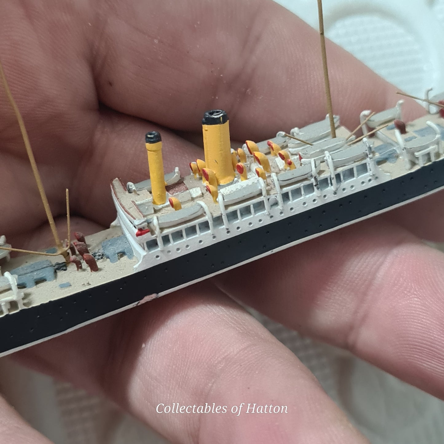 Rhenania GLR Kronstadt  1:1250   waterline white metal ship rare Russian model