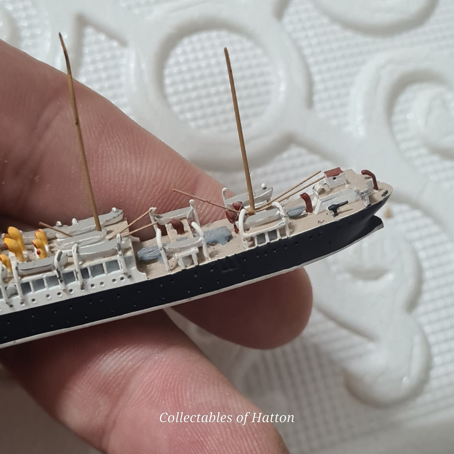 Rhenania GLR Kronstadt  1:1250   waterline white metal ship rare Russian model