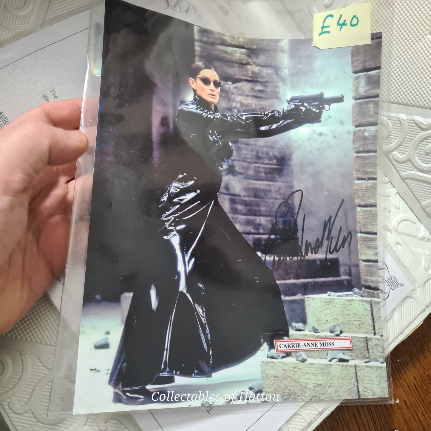 The Matrix Carrie-Anne Moss Autograph picture with coa viewpoint public relations #2