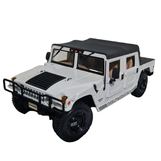 Model of a Hummer truck on display with 'Collectables of Honor' branding.