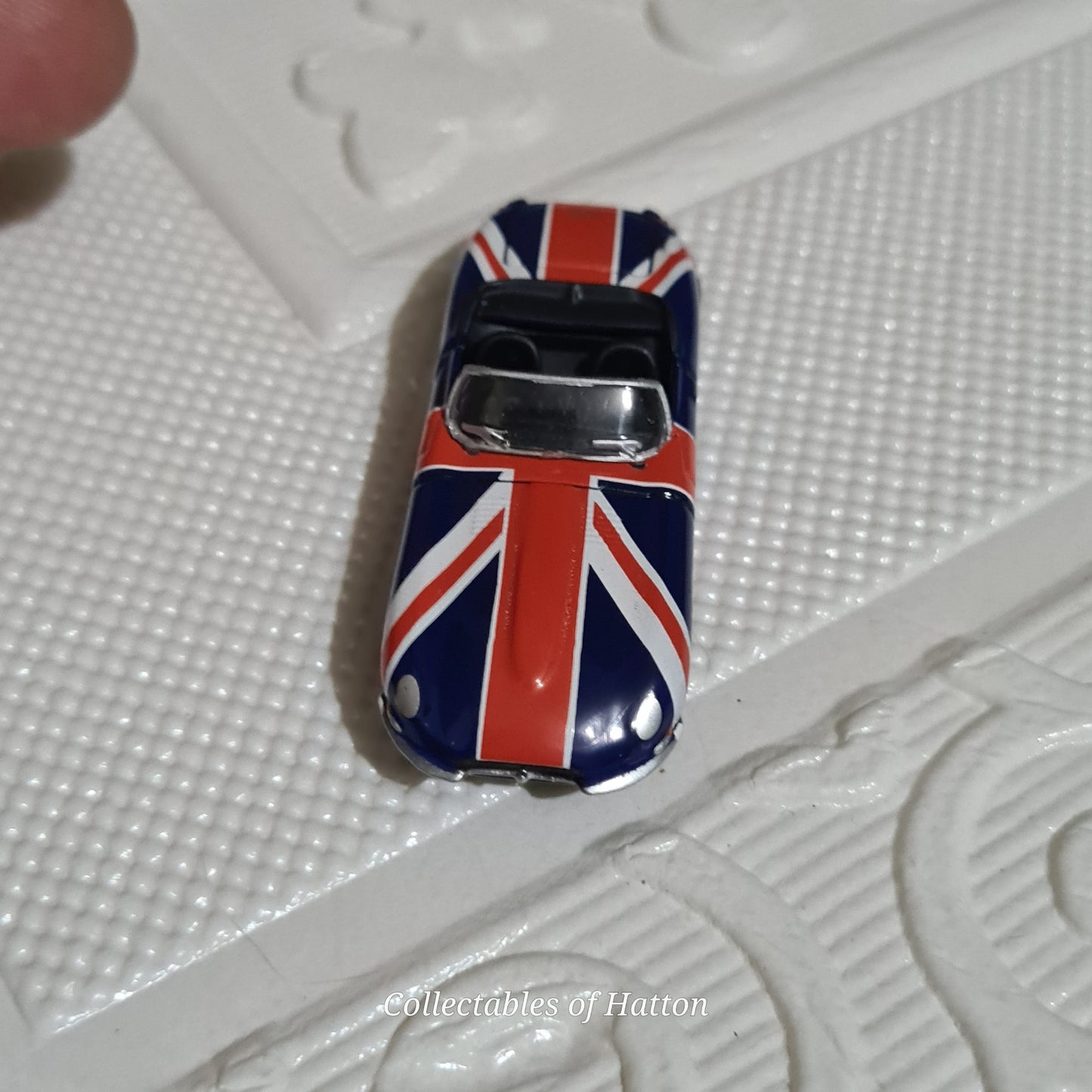 Oxford Diecast 1:76 Jaguar E-Type cabriolet union jack colours loose excellent