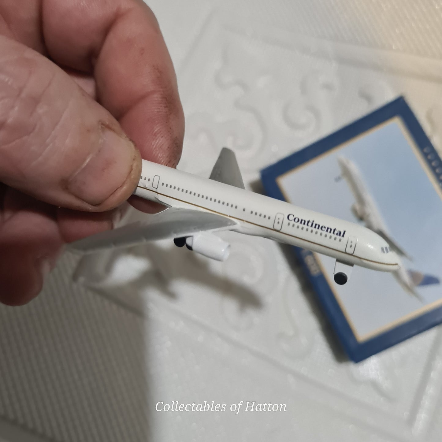 Schabak 1:600 Boeing 757 Continental made Germany diecast plane 908/46