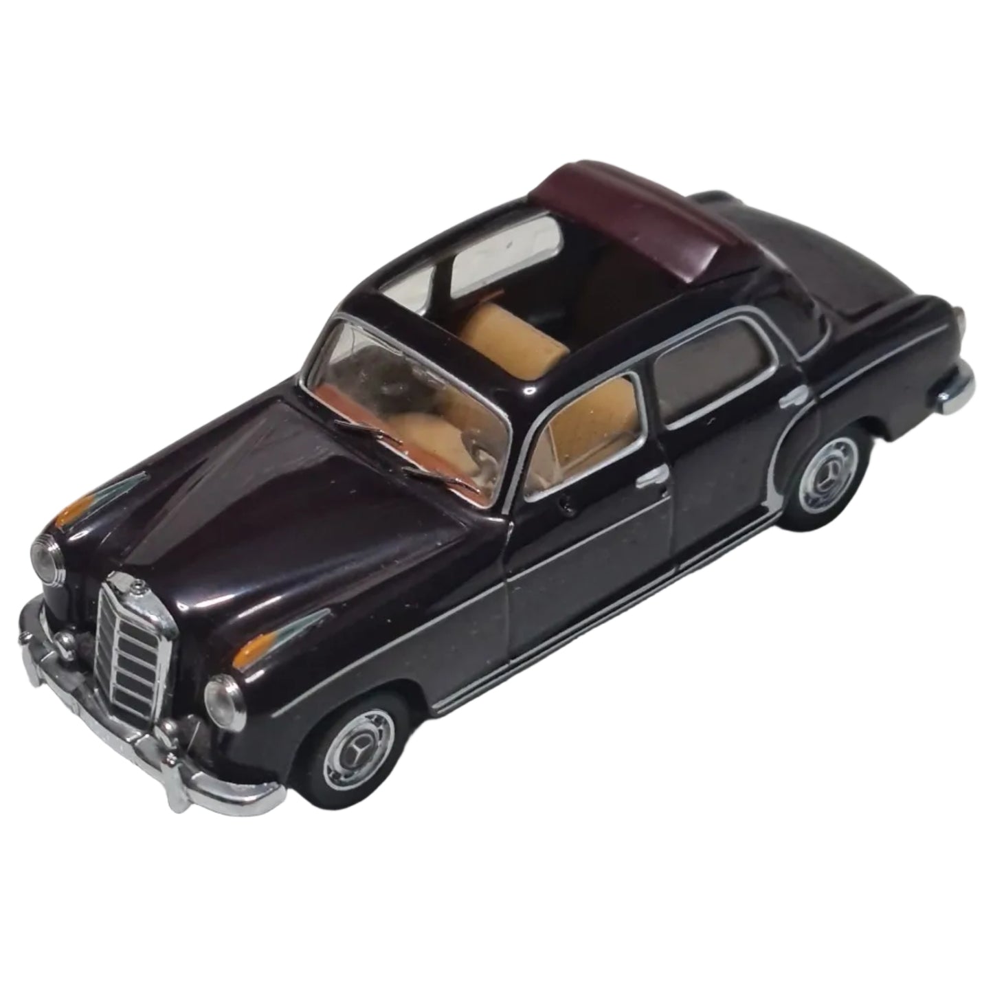 Minichamps 1:43 1950s Mercedes 220S brown open top loose diecast very nice