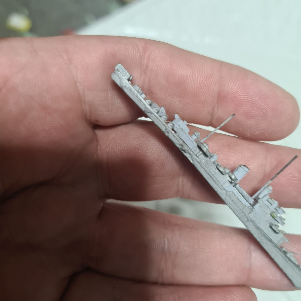 Hansa 1:1250 S13 USS Bostwick destroyer ship escort 1942 waterline metal model good example