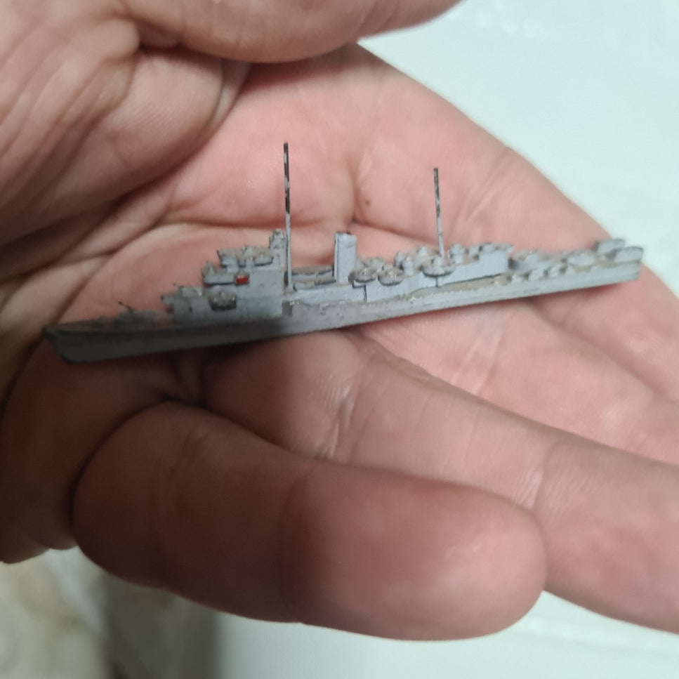 Hansa 1:1250 S13 USS Bostwick destroyer ship escort 1942 waterline metal model good example