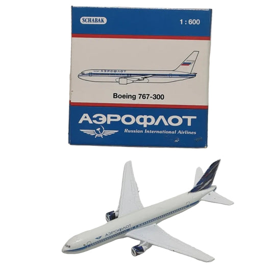 
Schabak 1:600 Aeroflot Boeing 767-300 Russian airlines made Germany diecast plane 927/139
