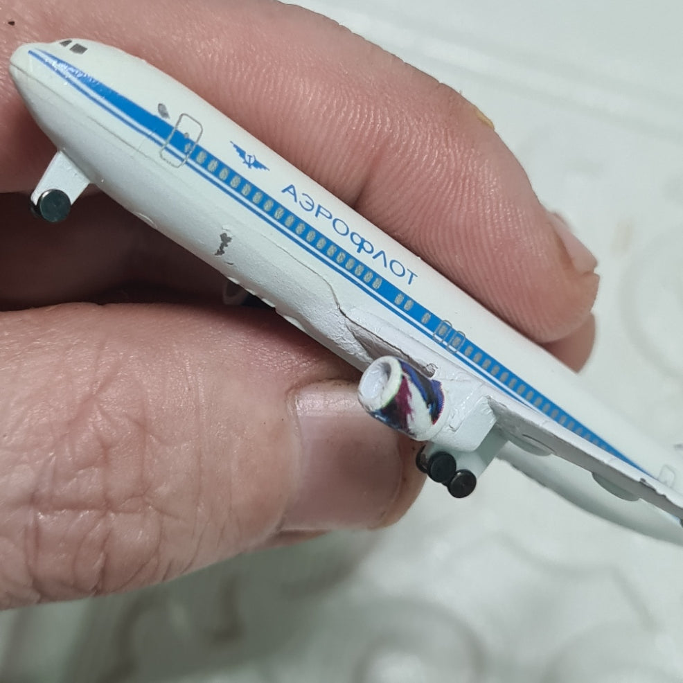 Schabak 1:600 Aeroflot Boeing 767-300 Russian airlines made Germany diecast plane 927/139