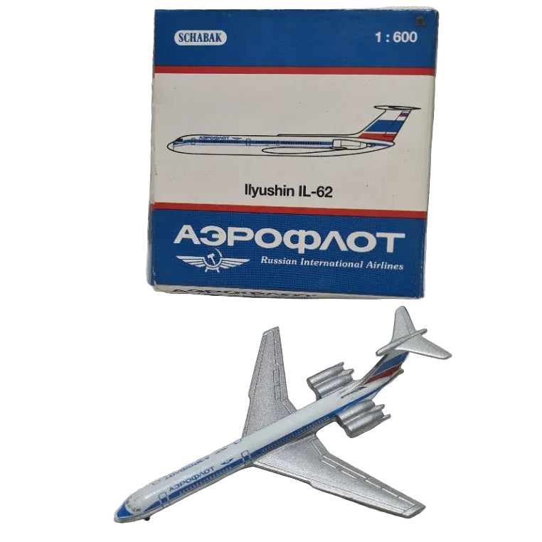  Schabak 1:600 Ilyushin IL-62 Aeroflot russian airlines made Germany diecast plane 952/139
