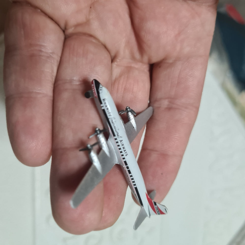 Schabak 1:600 Douglas DC-6 Braniff international airways made Germany diecast plane 948/45