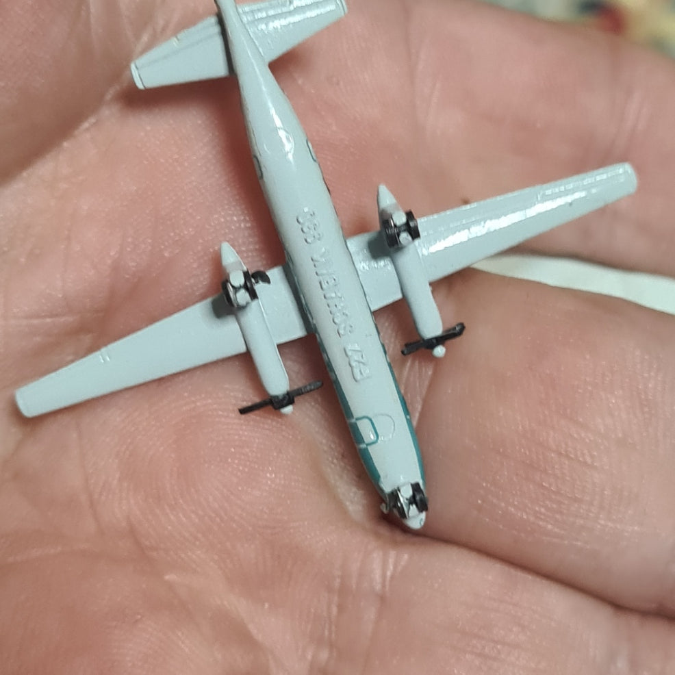 Schabak 1:600 Fokker F-27 Luxair made Germany diecast plane 930/17