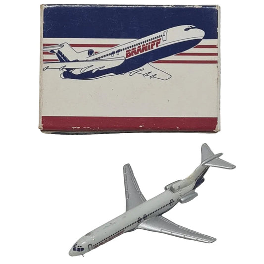 Schabak 1:600 Boeing 727-200 Braniff made Germany diecast plane 905/45