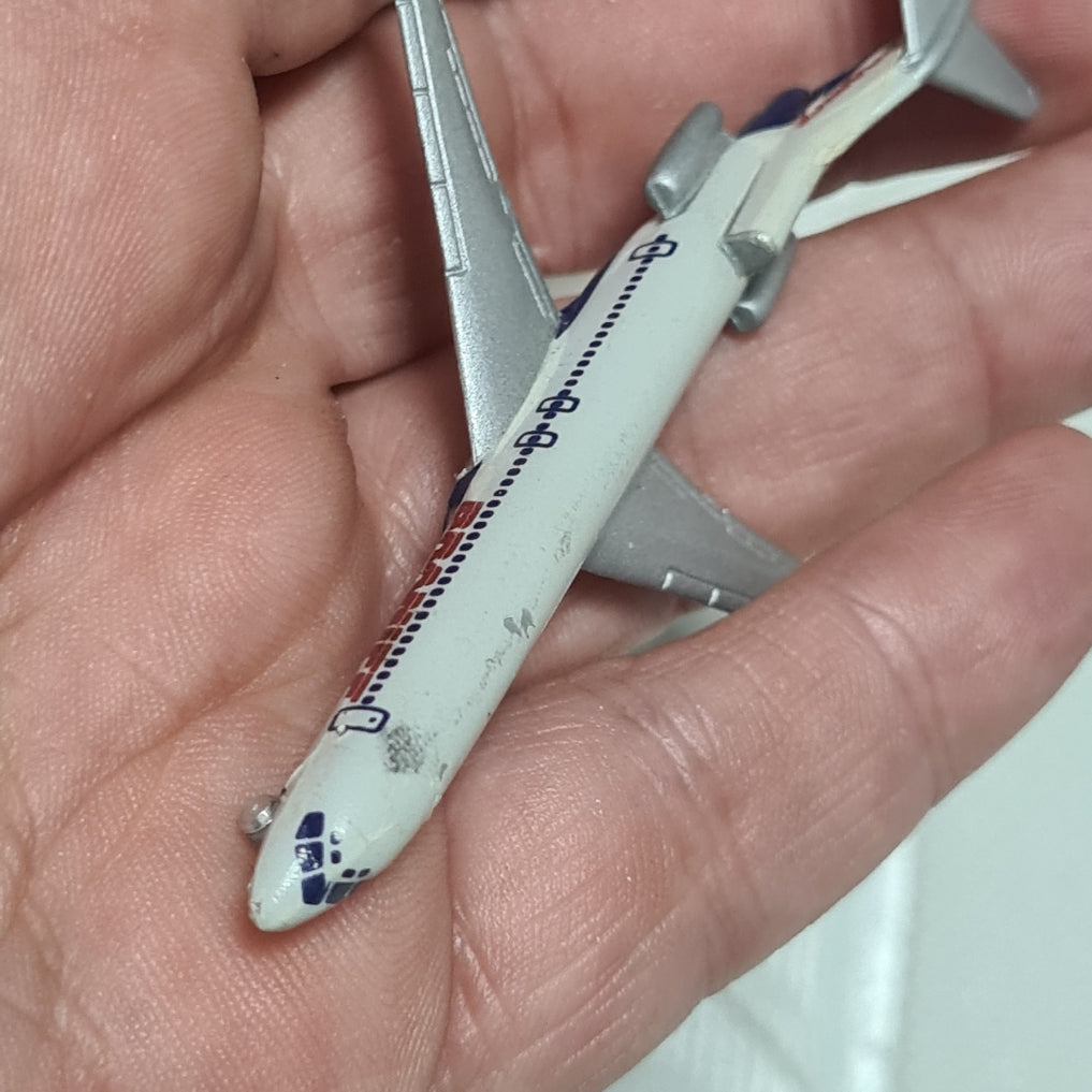 Schabak 1:600 Boeing 727-200 Braniff made Germany diecast plane 905/45