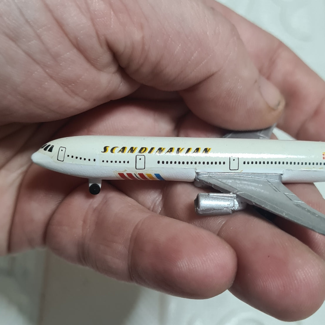 Schabak 1:600 Douglas DC-10 SAS Scandinavian Airlines System made Germany diecast plane 902/16