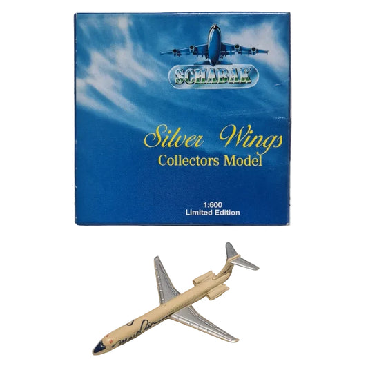 Schabak 1:600 Douglas DC-9 MUSE Air rare silver wings Germany diecast plane 2904/168