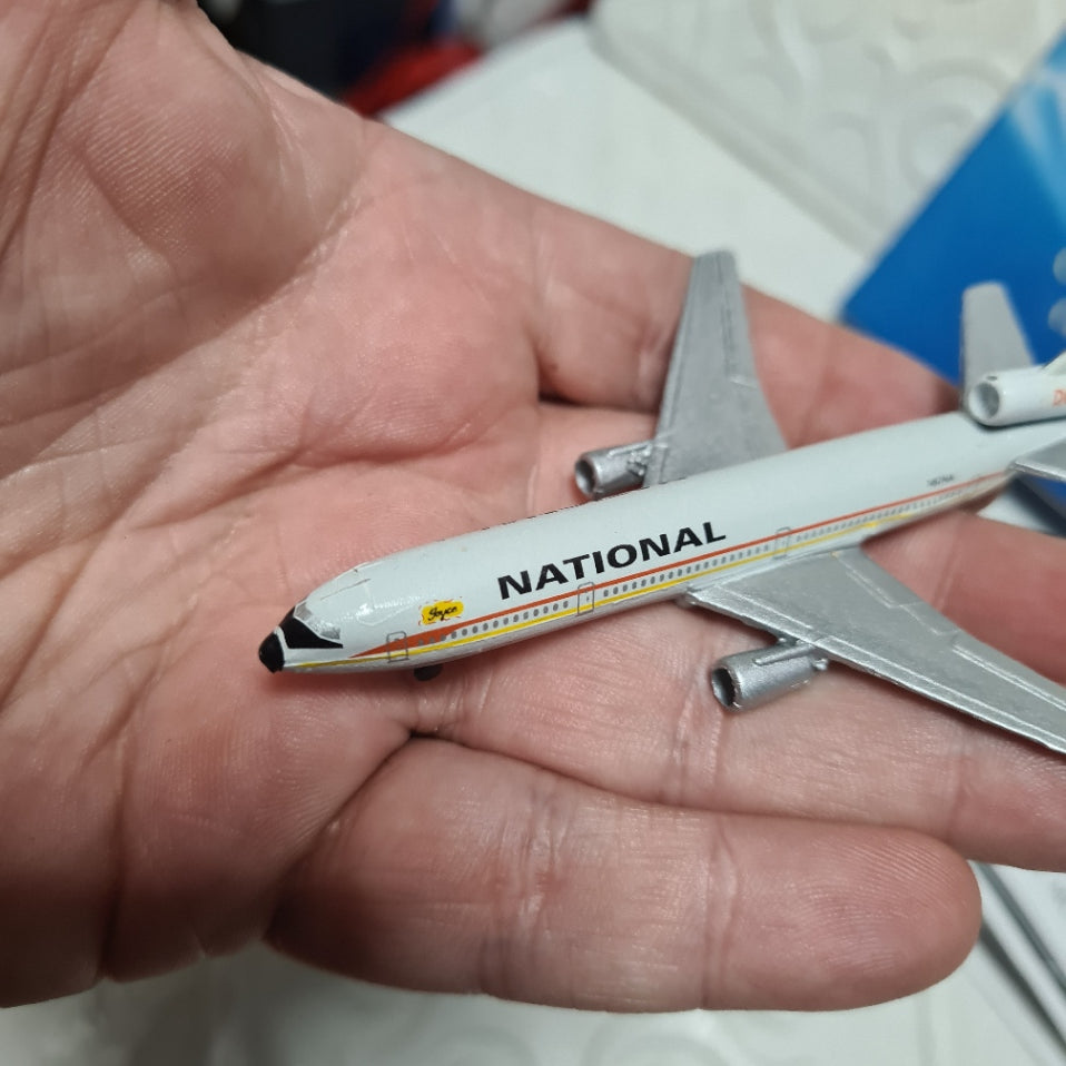 Schabak 1:600 Douglas DC-10-30 National Airlines rare silver wings Germany diecast plane 2902/159