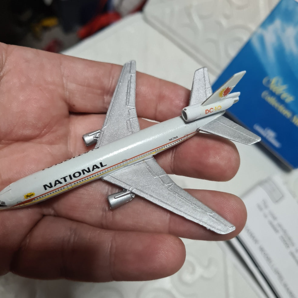 Schabak 1:600 Douglas DC-10-30 National Airlines rare silver wings Germany diecast plane 2902/159
