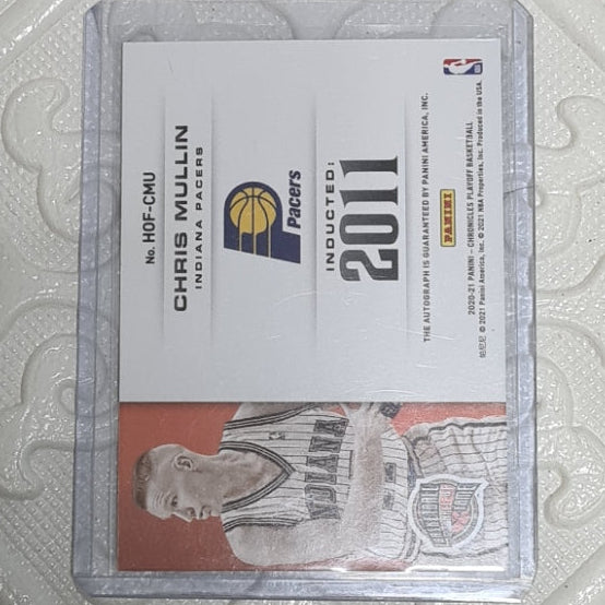 Chris Mullin 2020-21 Panini Chronicles playoff Hall of Fame  Autograph 065/199 #HOF-CMU NBA Basketball Indiana Pacers  