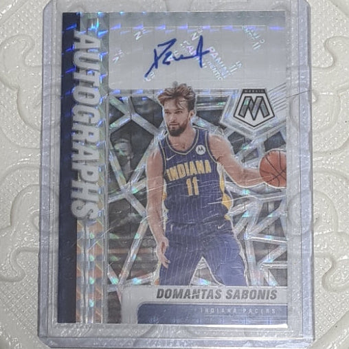 Domantis Sabonis 2020-21 Panini Mosaic prizm Autographs #AM-DSA Basketball Indiana Pacers  