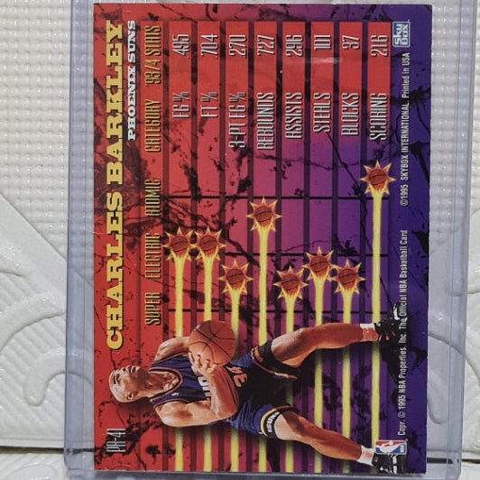Charles Barkley 1995 Skybox NBA Hoops Power PR-41 NBA Basketball Phoenix Suns Excellent Sleeved