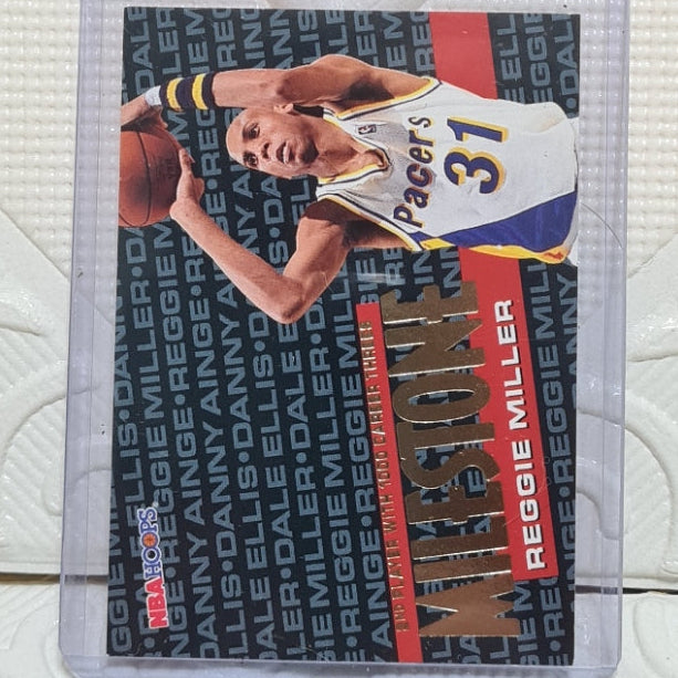 Reggie Miller 1995 Skybox NBA Hoops milestone #213 NBA Basketball Indiana Pacers excellent sleeved