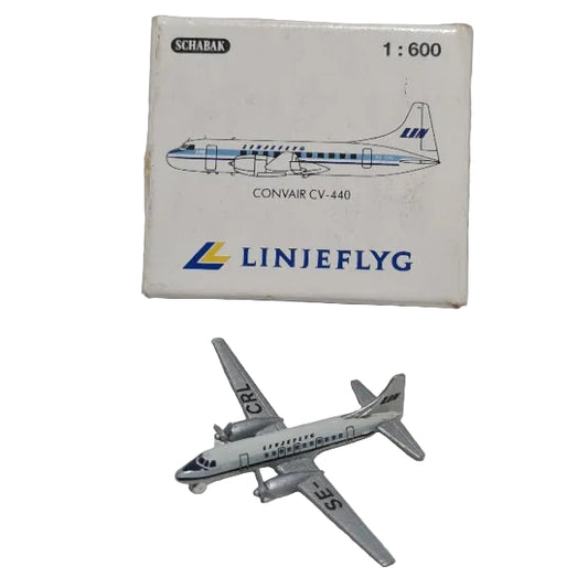 Schabak 1:600 Convair CV-440 Linjeflyg Germany diecast plane 933/70