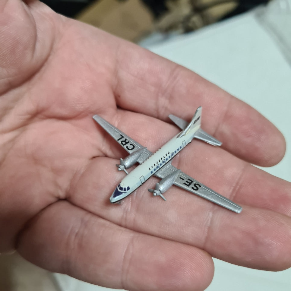 Schabak 1:600 Convair CV-440 Linjeflyg Germany diecast plane 933/70