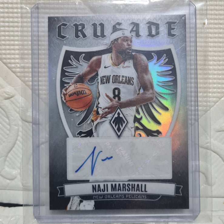 Naji Marshall 2023-24 Panini Phoenix Crusade Autograph CS-NMA NBA Basketball New Orleans Pelicans EX-MINT Sleeved