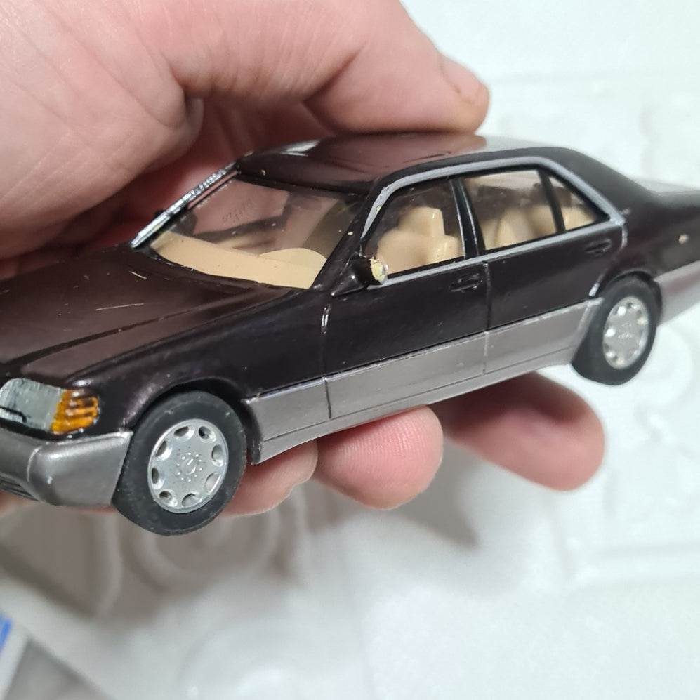 Herpa 1:43 Diecast Mercedes-Benz 600 sel black grey loose unboxed  some wear