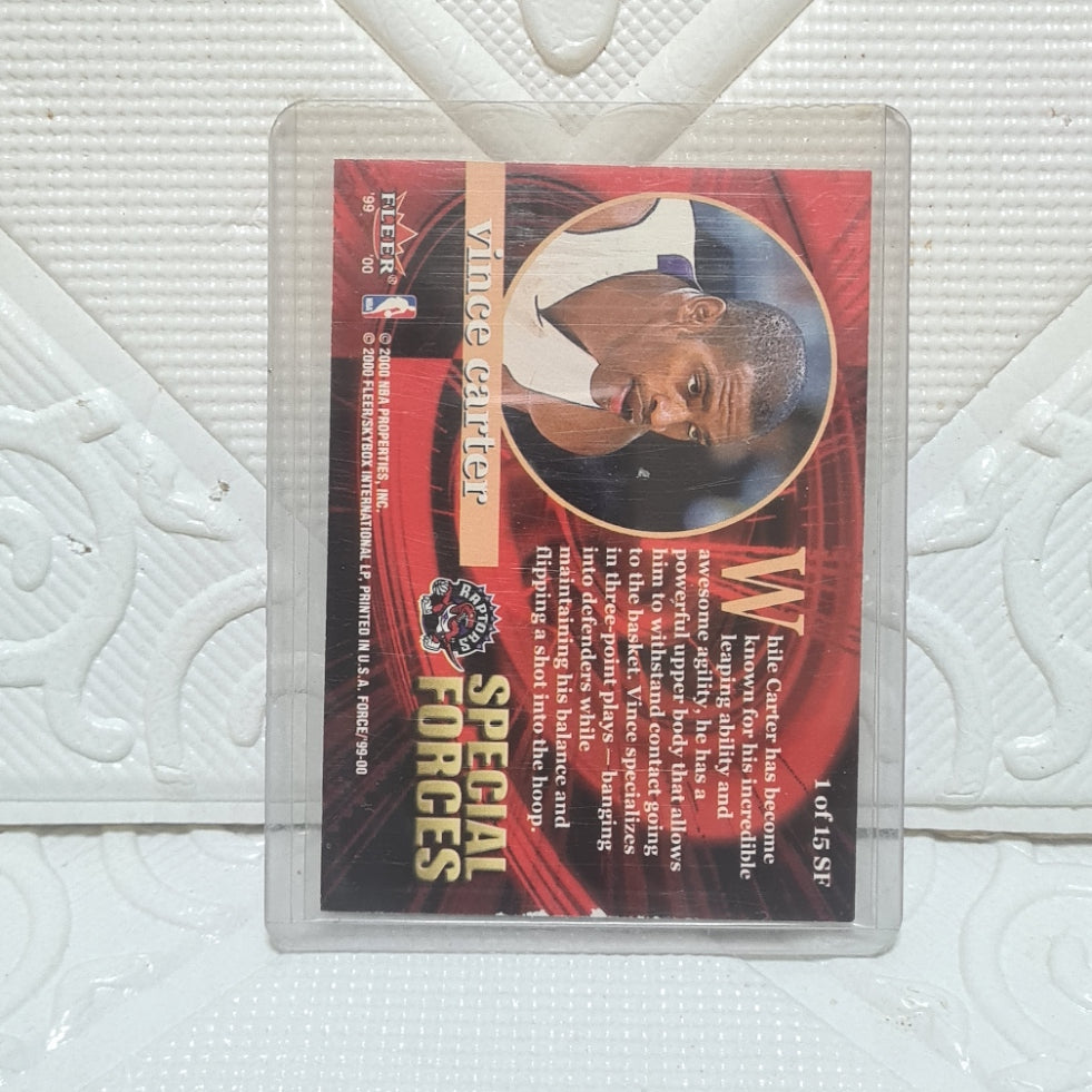 Vince Carter Fleer Force 2000 1 of 15 SF Special forces  NBA Basketball Toronto Raptors Excellent