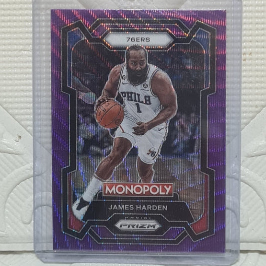 James Harden 2023-24 Panini prizm monopoly purple wave #67 NBA Basketball Philadelphia 76ers mint sleeved