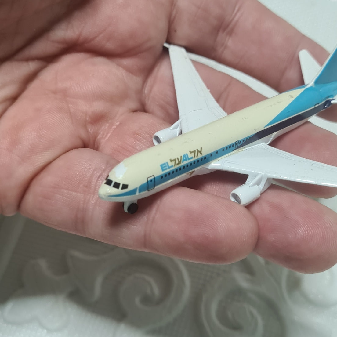Schabak 1:600 boeing 767 EL AL  made in Germany diecast plane 907/22