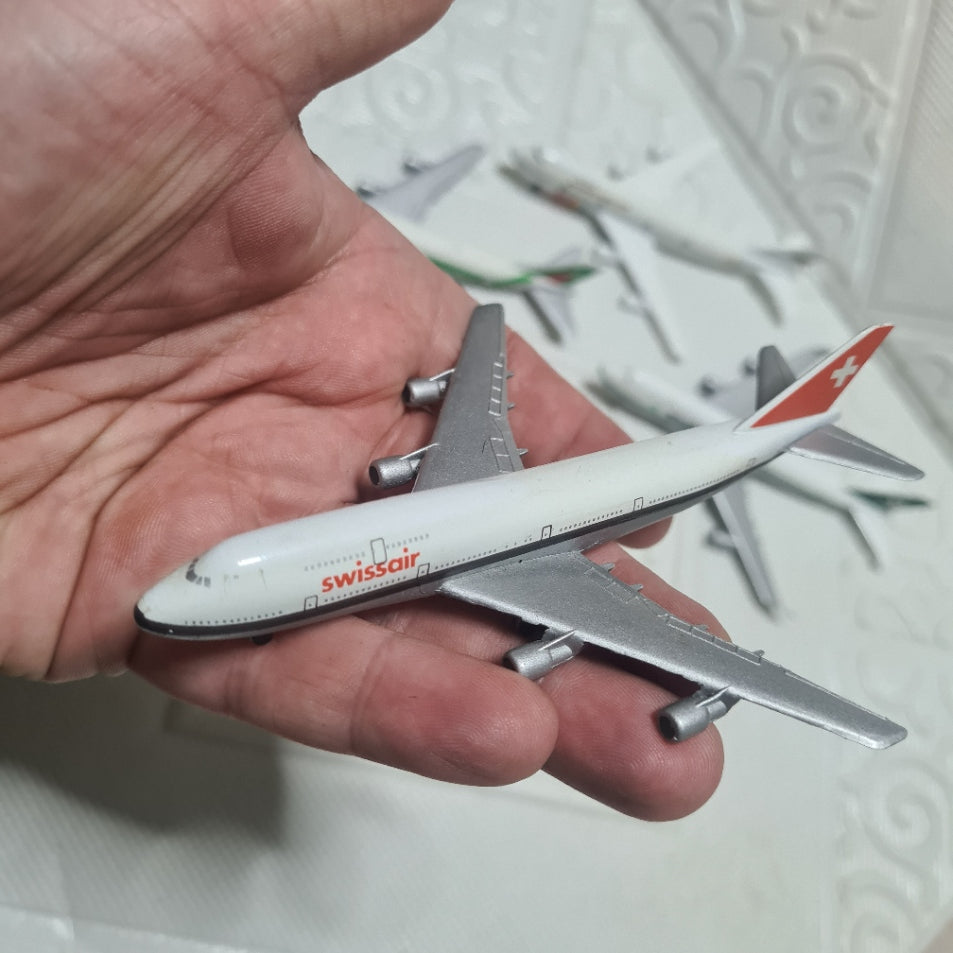 Schabak 1:600 Boeing 747 bundle of loose planes Swissair, SAS, Alitalia, Saudia  lot 4