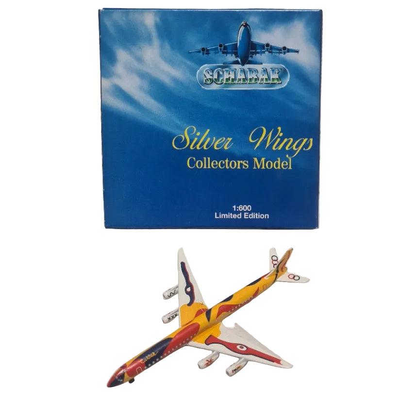 Schabak 1:600 Boeing 727-200 Braniff Calder silver wings rare diecast plane german made 2906/45
