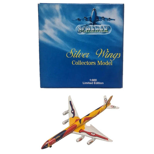 Schabak 1:600 Boeing 727-200 Braniff Calder silver wings rare diecast plane german made 2906/45
