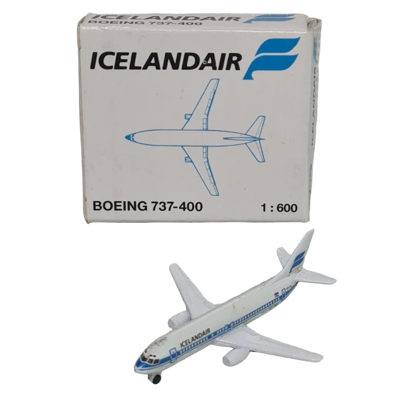 Schabak 1:600 Boeing 737-400 Icelandair plane German made 925/72