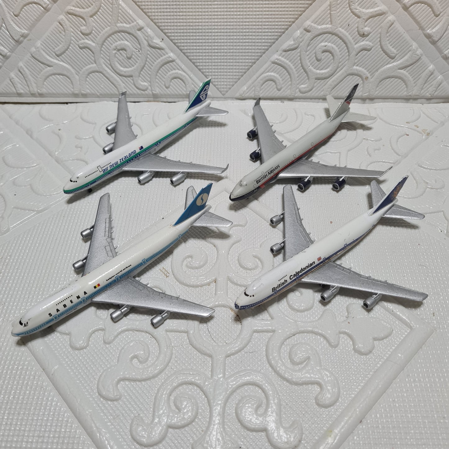 Schabak 1:600 Boeing 747 bundle of loose planes British Airways, Caledonia, Sabena, Air New Zealand  lot 5
