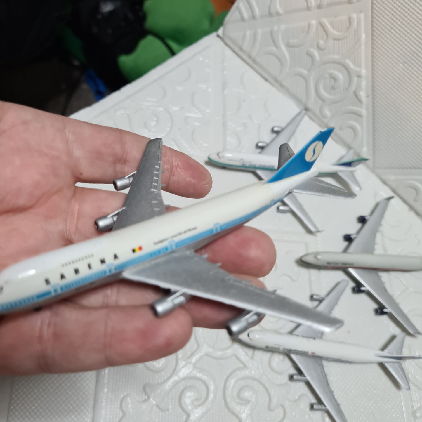 Schabak 1:600 Boeing 747 bundle of loose planes British Airways, Caledonia, Sabena, Air New Zealand  lot 5