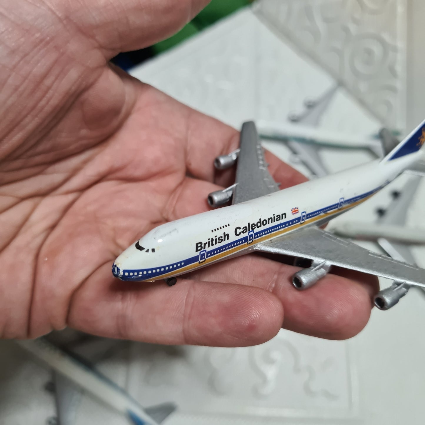 Schabak 1:600 Boeing 747 bundle of loose planes British Airways, Caledonia, Sabena, Air New Zealand  lot 5