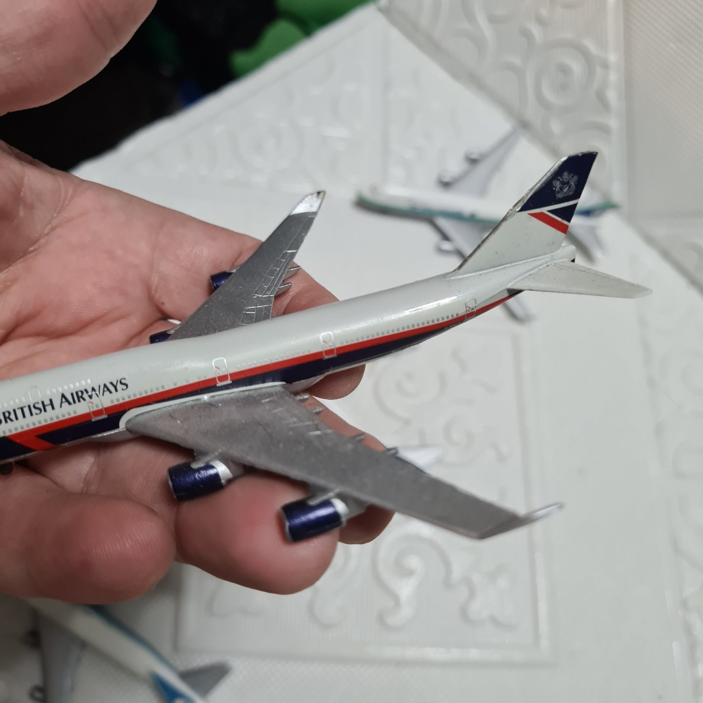 Schabak 1:600 Boeing 747 bundle of loose planes British Airways, Caledonia, Sabena, Air New Zealand  lot 5