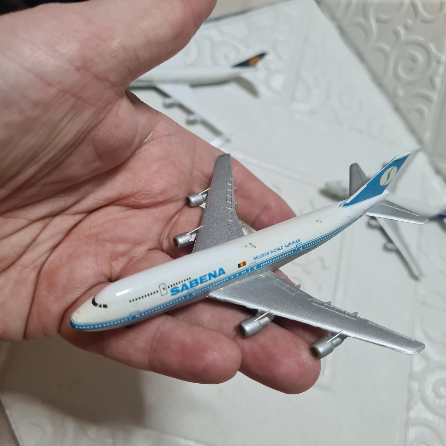 Schabak 1:600 Boeing 747 bundle of loose planes Sabena, Lufthansa, UTA, Northwest lot 6