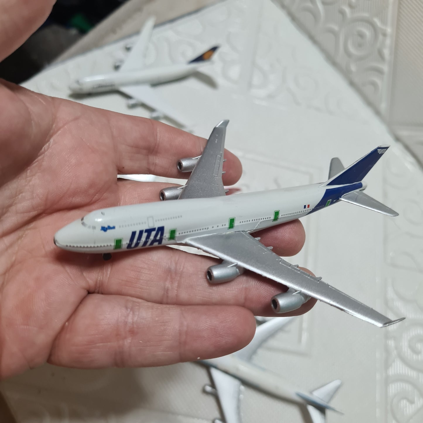 Schabak 1:600 Boeing 747 bundle of loose planes Sabena, Lufthansa, UTA, Northwest lot 6
