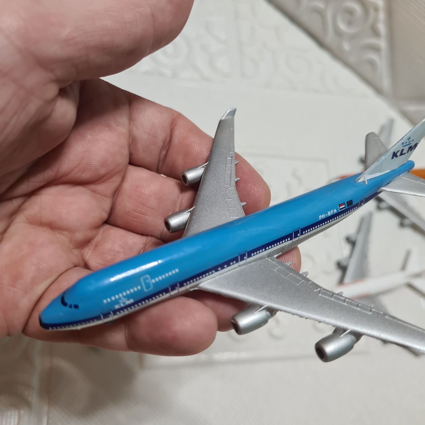 Schabak 1:600 Boeing 747 bundle of loose planes KLM, CP Air, Aerolineas, TWA  lot 7