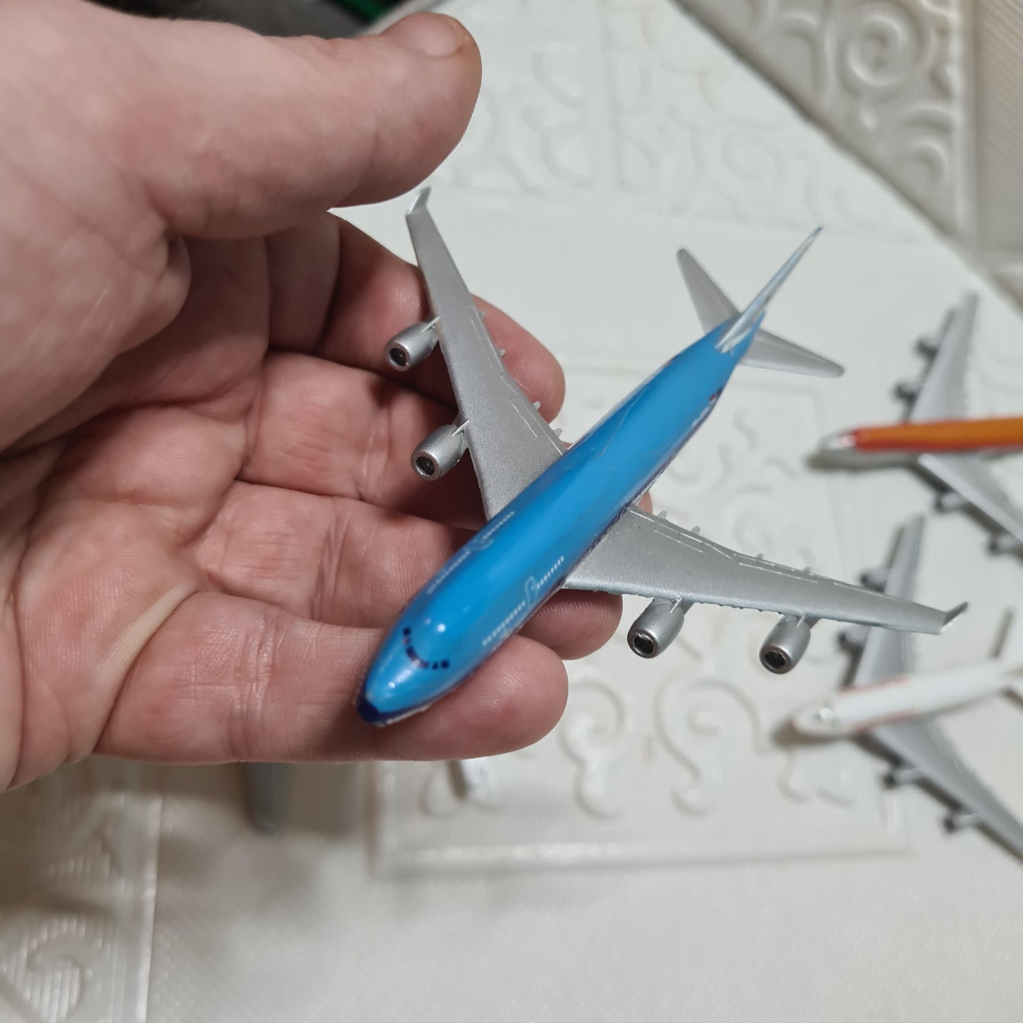 Schabak 1:600 Boeing 747 bundle of loose planes KLM, CP Air, Aerolineas, TWA  lot 7
