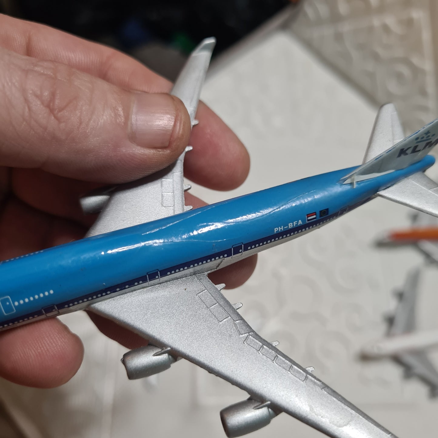 Schabak 1:600 Boeing 747 bundle of loose planes KLM, CP Air, Aerolineas, TWA  lot 7