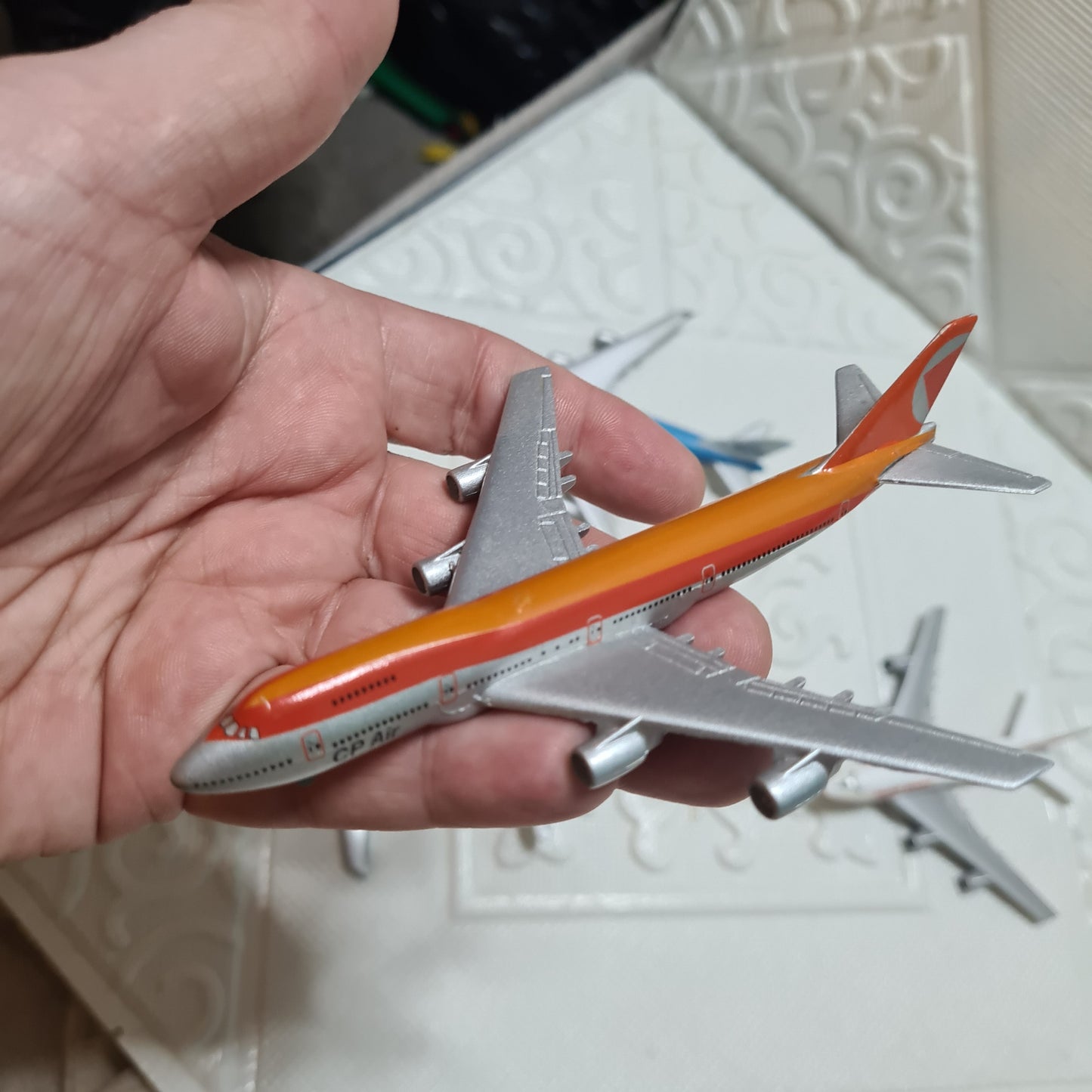 Schabak 1:600 Boeing 747 bundle of loose planes KLM, CP Air, Aerolineas, TWA  lot 7