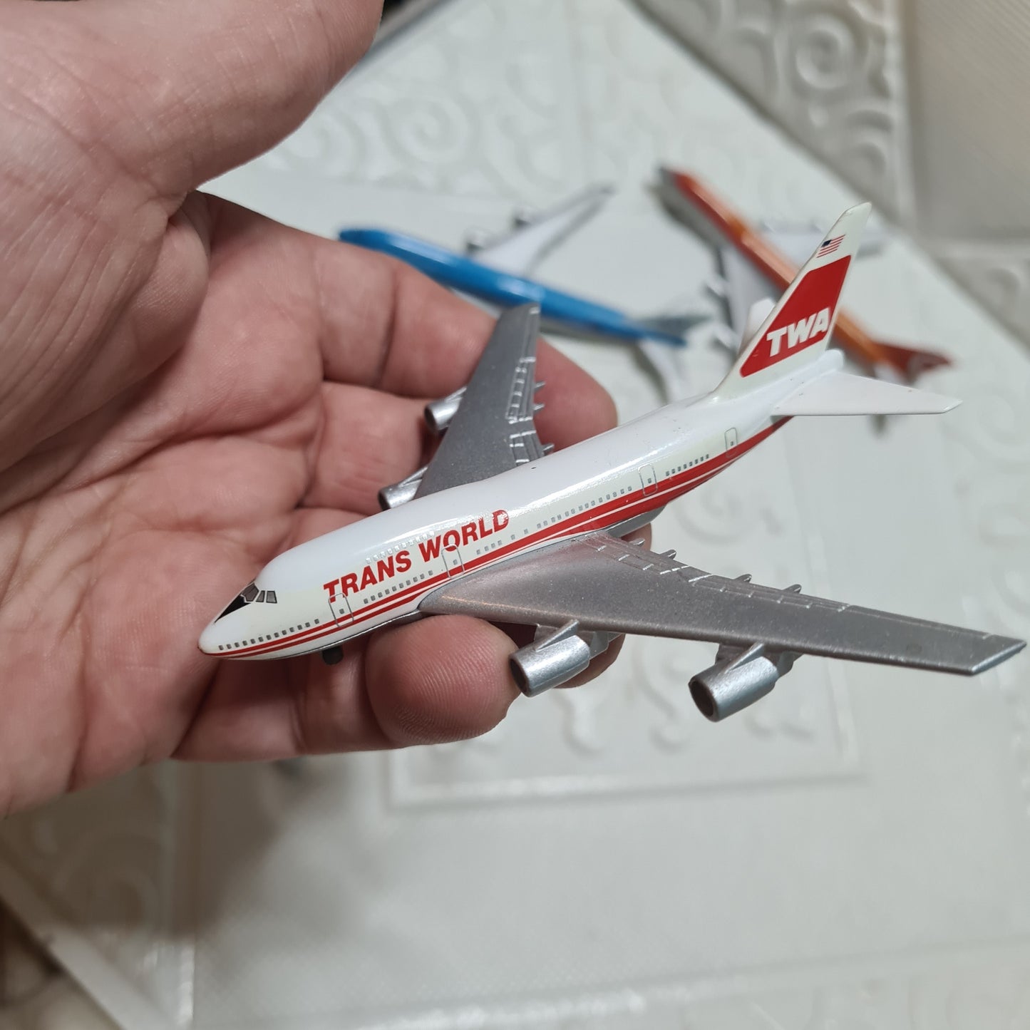 Schabak 1:600 Boeing 747 bundle of loose planes KLM, CP Air, Aerolineas, TWA  lot 7