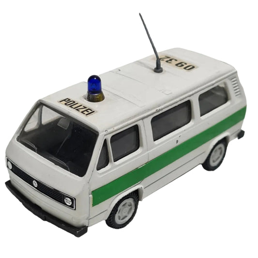 Conrad 1:43 Volkswagen Transporter green white polizei police diecast German model nice loose