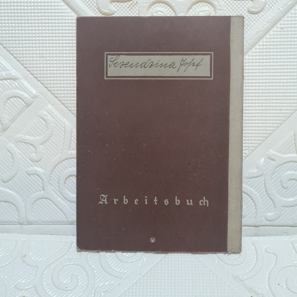 Deutches Reich Arbeitsbuch 1930's 40's Labour book papers please very nice example ww2