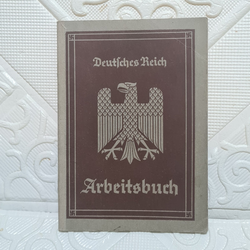 Deutches Reich Arbeitsbuch 1930's 40's Labour book papers please very nice example ww2